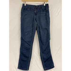 Celebrity Gold Jeans Womens 4 Blue Denim Stretch Straight Leg Ankle Rayon Blend